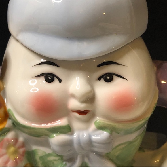 Vintage Feitx Humpty Dumpty Handpainted Ceramic Teapot, Circa 1970’s RARE FIND - Picture 8 of 11